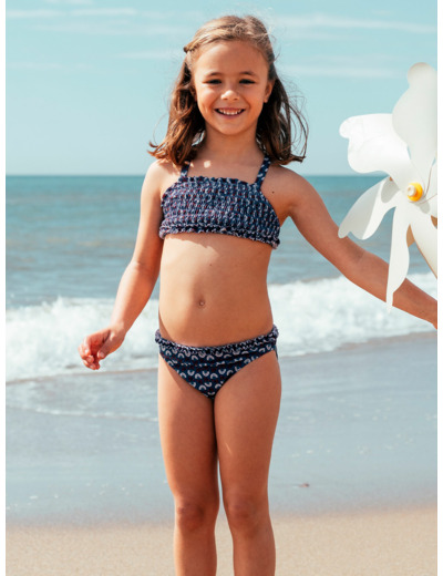 Maillot de bain deux pièces imprimé fleurs