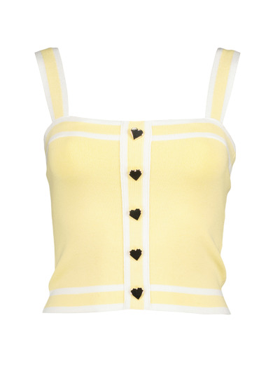 Top en tricot avec boutons