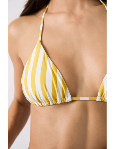 Triangle sans armatures rayé haut de maillot