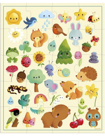 PUZZLE 20 PIÈCES IMAGIER DE LA NATURE