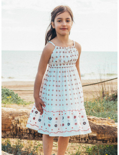 Robe midi brodée