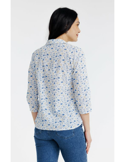 Chemise imprimée détails plumetis