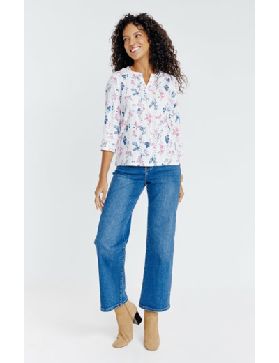 Tee-shirt imprimé manches 3/4