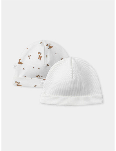 Lot de 2 bonnets de naissance