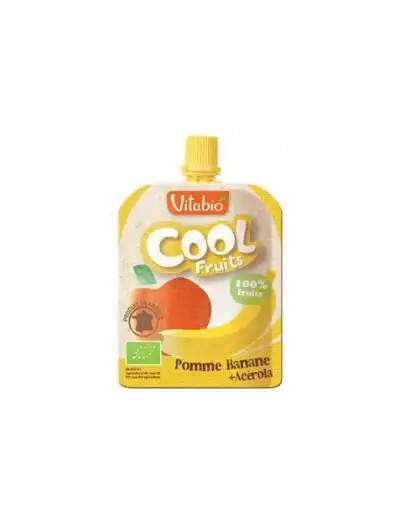 Vitabio Cool Fruits Compote Pomme Banane Gourde De 90 G