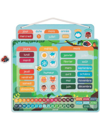 CALENDRIER MAGNÉTIQUE APPRENTISSAGE DU TEMPS ET DE L'HEURE