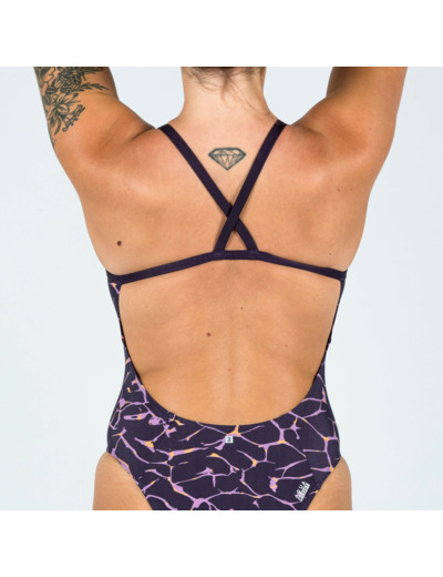 Maillot de bain de natation femme une pièce lexa lavo orange