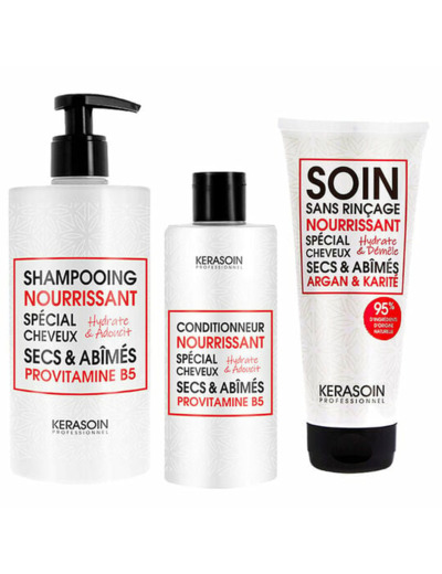 Rituel trio nourrissant cheveux secs et abîmés