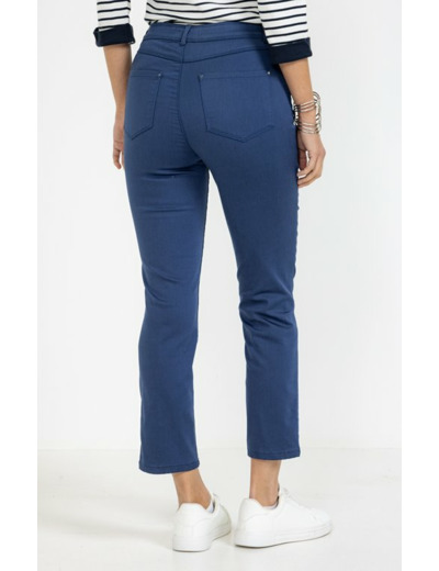 Pantacourt coton brodé et snap en bas