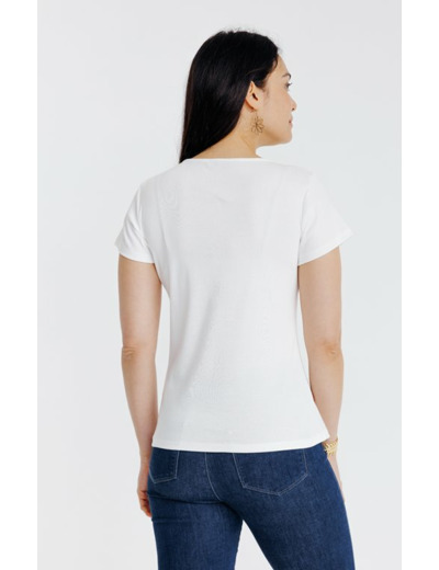 Tee-shirt brodé manches courtes