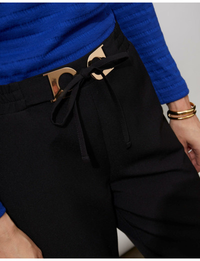 Pantalon 7/8 uni NOIR Femme