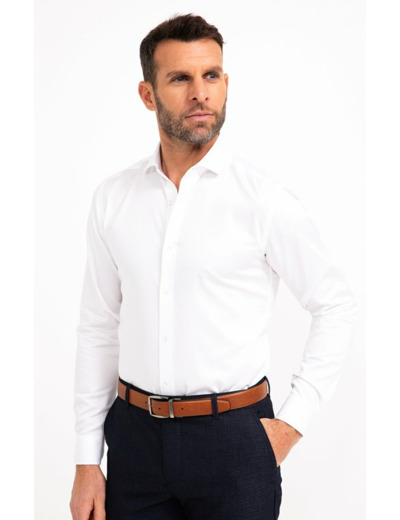 Chemise slim manches longues satin