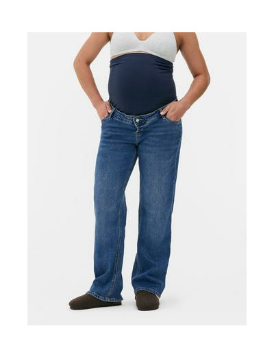 Jean denim de maternité coupe droite