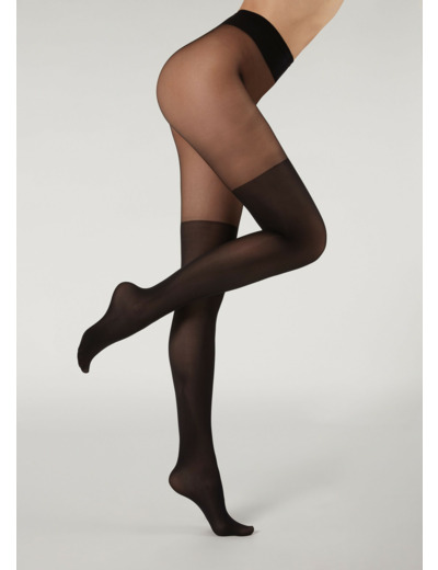 Collant Effet Chaussettes Hautes