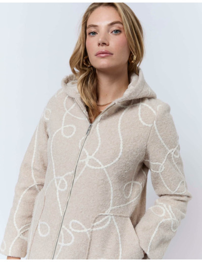 Manteau imprimé BEIGE Femme
