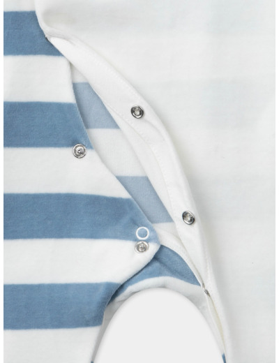 Dors-bien en velours uni et rayé