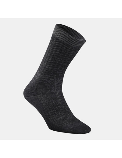 Chaussettes de randonnée chaudes, SH900 Mid noir