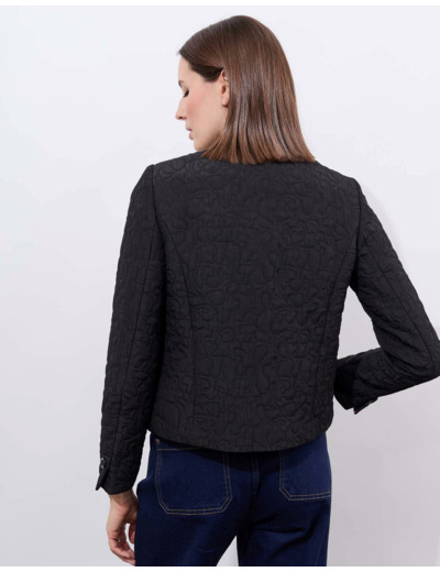Veste courte jacquard NOIR Femme