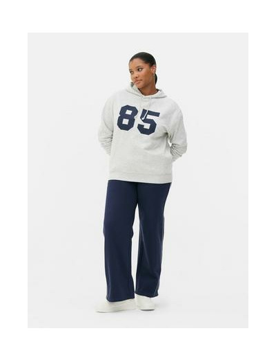Sweat oversize à capuche et motif 85
