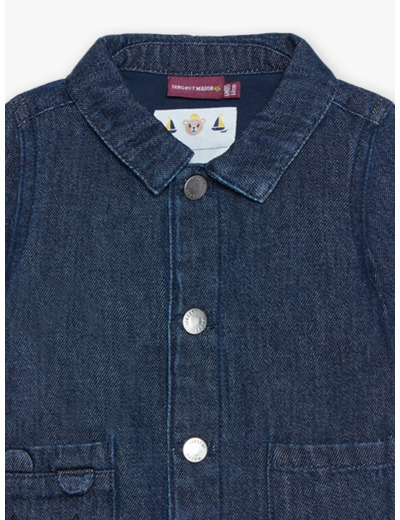 Veste bleue en jean à animation oreilles 3D