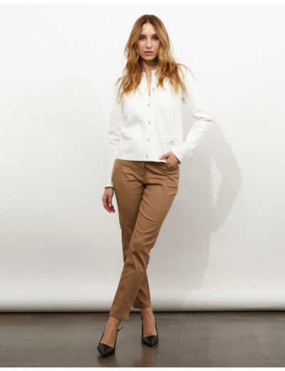 Pantalon 7/8 slim uni CAMEL Femme