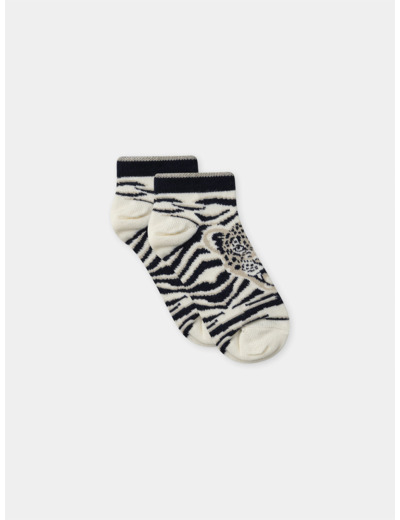 Chaussettes jacquard tête de tigre