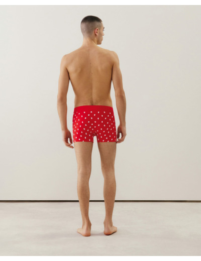 Boxer en coton à motifs coeur