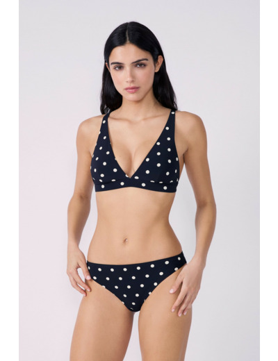 Triangle haut de maillot à pois