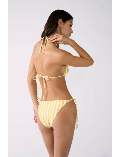 Culotte bikini bas de maillot rayée