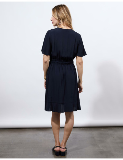 Robe courte unie MARINE