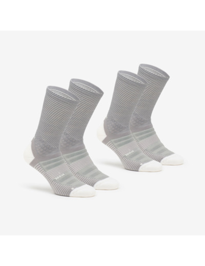 Chaussettes randonnée - hike 900 high grise - lot de 2 paires
