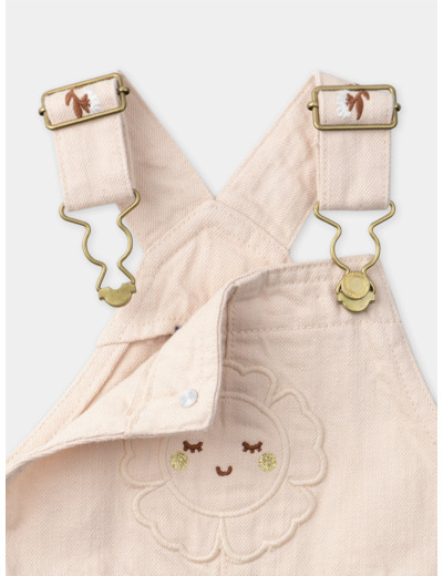 Salopette longue avec patch fleur