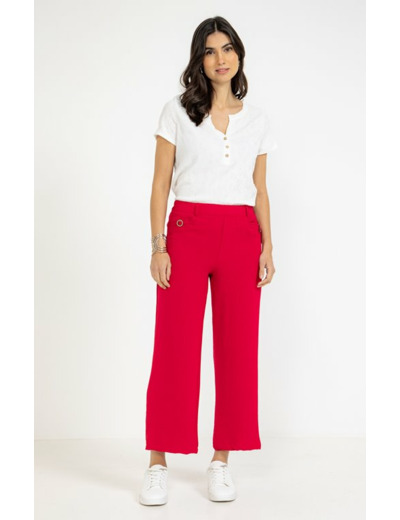 Pantalon fluide large avec ceinture