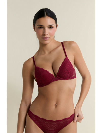 Soutien-gorge N.2 - Le push-up plongeant en dentelle,Soutien-gorge N.2 - Le push-up plongeant en dentelle;${refinementColor}