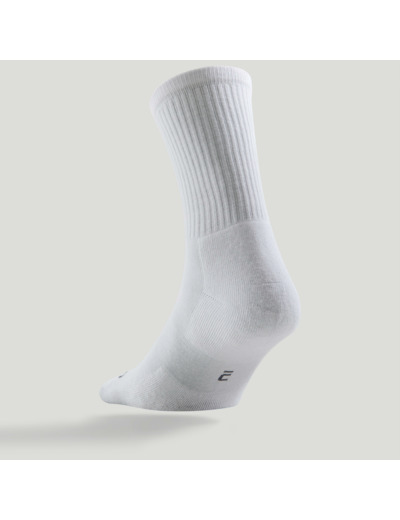 Chaussettes de sport hautes rs 100 blanc lot de 3