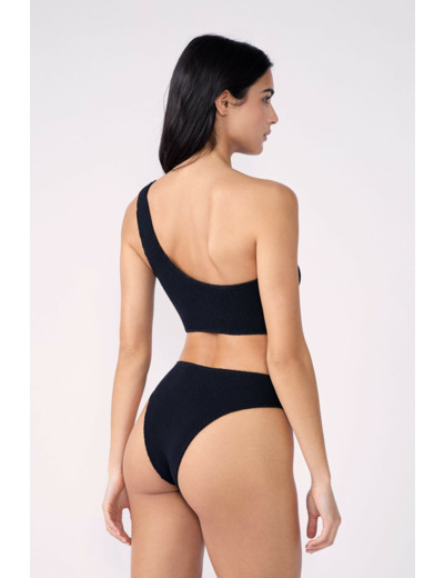 Brassière asymétrique haut de maillot en matière extensible