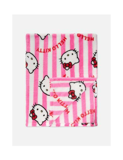 Couverture à rayures Hello Kitty