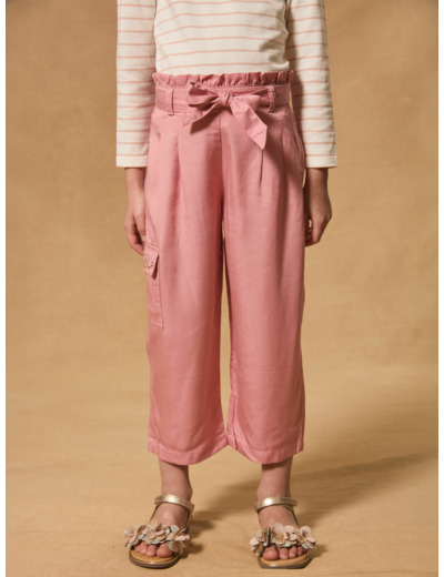 Pantalon wide leg ceinture
