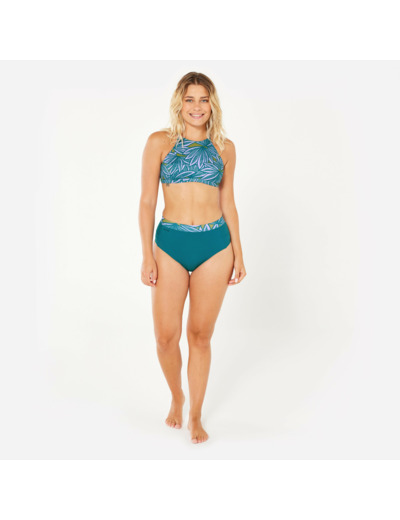 Haut de maillot surf brassière Femme - Andrea bleu et violet