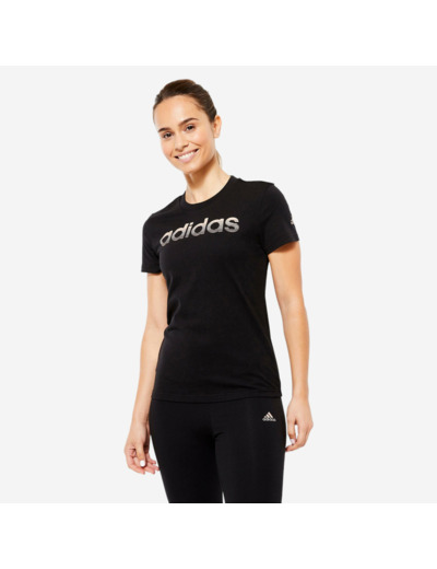 T-SHIRT DE FITNESS SOFT TRAINING ADIDAS FEMME NOIR