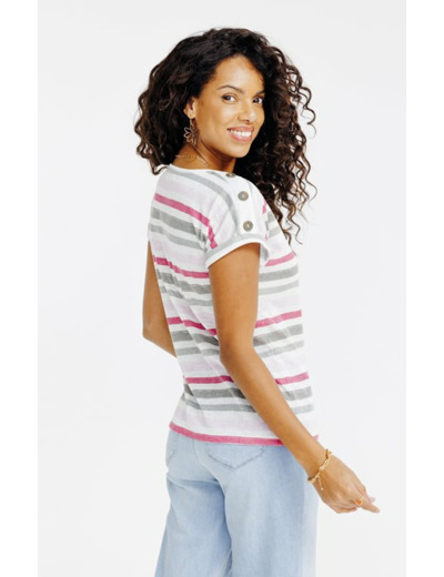 Tee-shirt rayé manches courtes