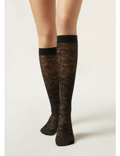 Chaussettes Hautes en Dentelle