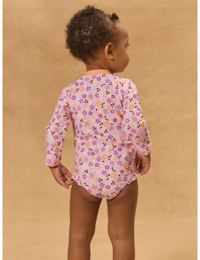 Body de bain UPF 50+ imprimé fleuri