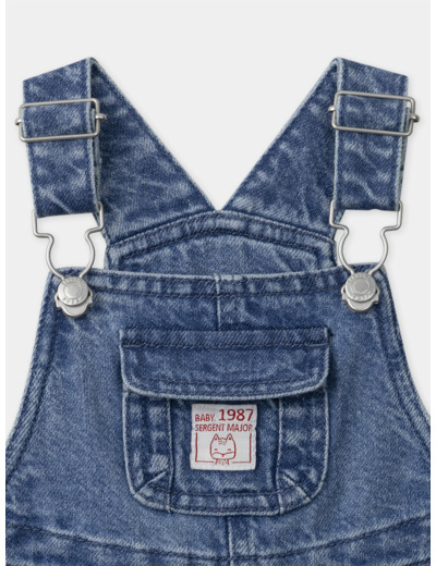Salopette en jean denim avec bretelles ajustables Bébé Garçon