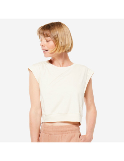 Ts crop loose yoga beige