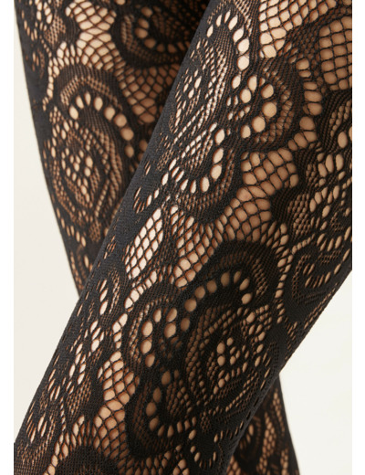 Collant résille effet macramé