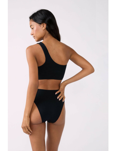 Maillot de bain 1 pièce découpe côte en matière extensible