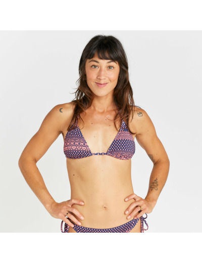 Haut de maillot de bain triangle Femme - Geo rose