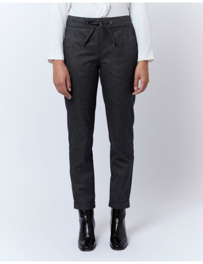 Joggpant 7/8 fuselé uni ANTHRACITE Femme