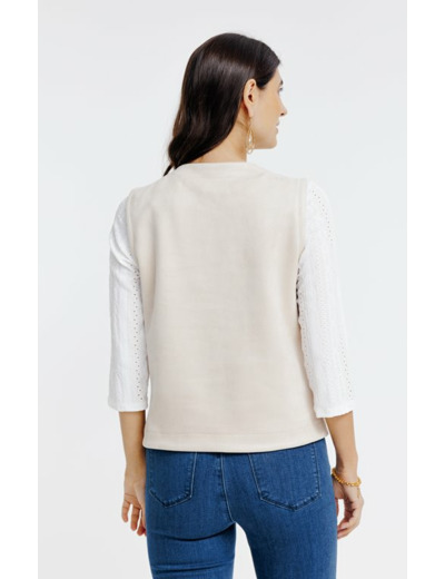 Gilet sans manches en suédine